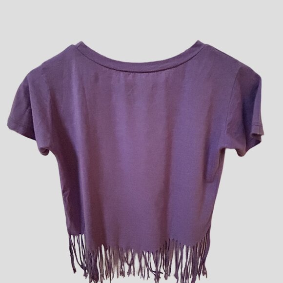 LIFE CLOTHING CO PURPLE FRINGED TOP SIZE S - Picture 2 of 7